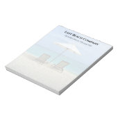 Bloc-note Chaises sous un parasol de plage vacances (Tourné)
