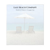 Bloc-note Chaises sur Plage parasol Vacances (Devant)