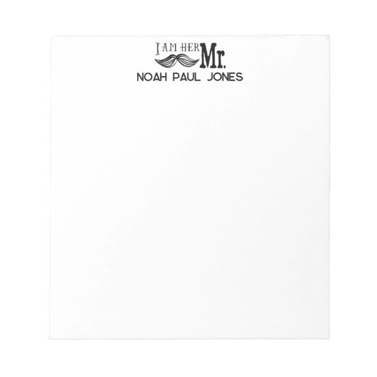 Bloc-note Chalkboard Mr Jaune et Green Zigzag Chevron (Devant)