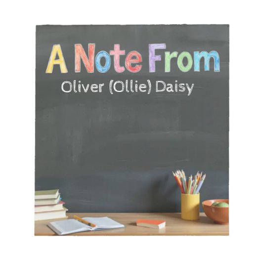 Bloc-note Chalkboard-Style Teacher Notes (Devant)