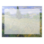 Bloc-note Champ de blé vert avec Cypress par Van Gogh. (Devant)