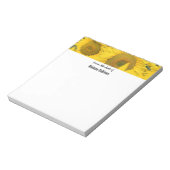 Bloc-note Champ jaune de tournesols photo (Tourné)