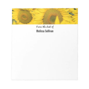 Bloc-note Champ jaune de tournesols photo