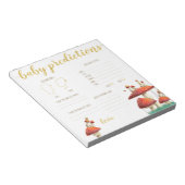 Bloc-note Champignons & abeilles prédictions bébé jeu de dev (Incliné)