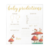 Bloc-note Champignons & abeilles prédictions bébé jeu de dev (Devant)
