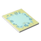 Bloc-note Champignons bleu vert (Incliné)