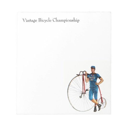 Bloc-note Championnat vintage de vélo (Devant)