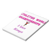 Bloc-note Championnats du monde d'athlétisme Kenya Runner :  (Tourné)