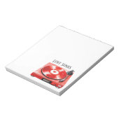 Bloc-note Chansons d'amour de disque de cœur rouge (Tourné)