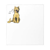 Bloc-note Chant mignon chat orange dessin avec notes musical (Devant)