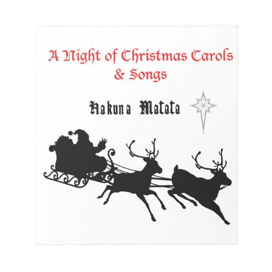 Bloc-note Chantez Noël – Chants & Joie Festive (Devant)