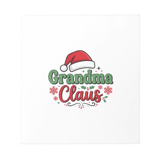 Bloc-note Chapeau de Noël de grand-mère Noël (Devant)