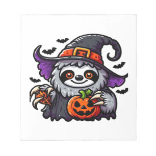 Bloc-note Chapeau de sorcière de paresseux d'Halloween effra