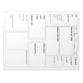 Bloc-note Character Sheet Notepad (Devant)