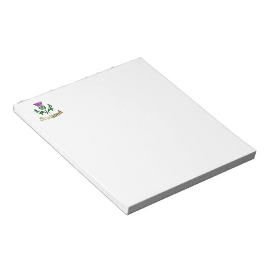 Bloc-note Chardon d'emblème écossais (Incliné)