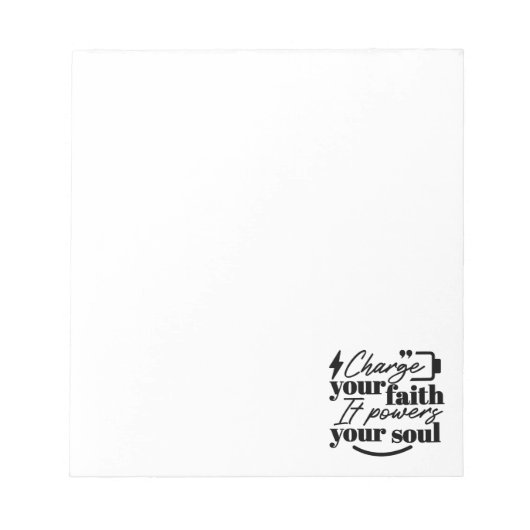 Bloc-note Charge Your Faith – Christian Inspirational Quote  (Devant)