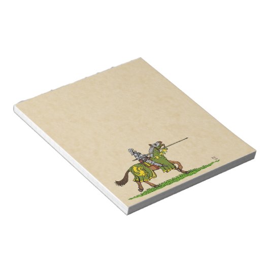 Bloc-note Chargement du chevalier médiéval (Incliné)