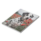 Bloc-note Charmant Chien De Dalmation Dans Le Champ De Pavot (Tourné)