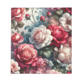 Bloc-note Charme floral de la rose intemporelle (Devant)