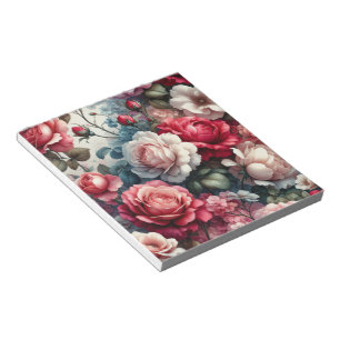 Bloc-note Charme Floral Rose intemporel