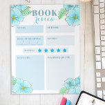 Bloc-note Charming Aqua Blue Aquarelle Florale Livre Review<br><div class="desc">Découvrez vos idées littéraires grâce à ce bloc-notes exquis et personnalisable. Encadré par une charmante impression florale, ce bloc-notes est un mélange de fonctionnalité et d'esthétique. L'impression présente un ensemble de fleurs en fleurs dans les tons bleu clair et des feuilles verts luxuriants, ajoutant une touche de nature à vos...</div>