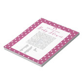 Bloc-note Charming Bright Rose Baby shower Mot Trouver Jeu (Tourné)