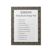 Bloc-note Chasse au trésor de la Réunion familiale Mardi Gra (Tourné)