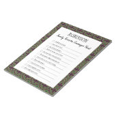 Bloc-note Chasse au trésor de la Réunion familiale Mardi Gra (Incliné)