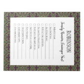 Bloc-note Chasse au trésor de la Réunion familiale Mardi Gra (Devant)