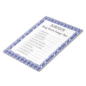 Bloc-note Chasse au trésor de réunion familiale bleu (Incliné)