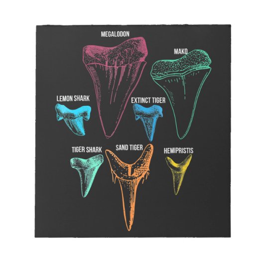 Bloc-note Chasse aux dents de requin - Cadeaux de requin fou (Devant)