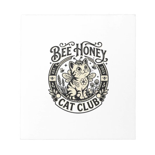 Bloc-note Chat abeille miel Chat drôle Graphique - Club Chat (Devant)