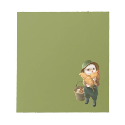 Bloc-note Chat adorable avec Hen à la ferme (Devant)