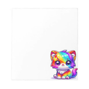 Bloc-note Chat arc-en-ciel