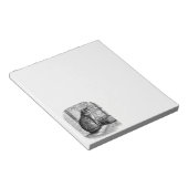 Bloc-note Chat assis par fenêtre avec livre (Incliné)