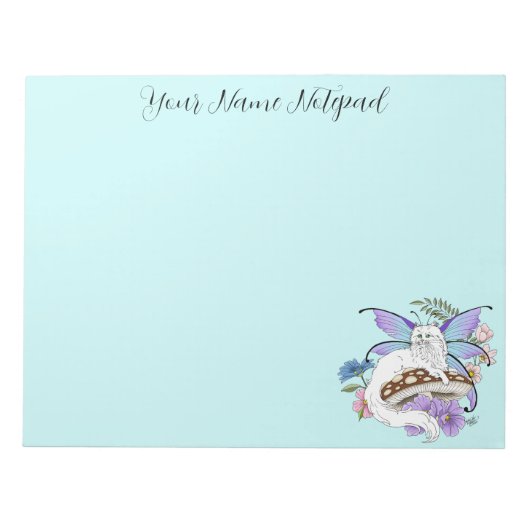 Bloc-note Chat blanc (Devant)