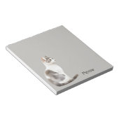 Bloc-note Chat Blanc Gris (Incliné)