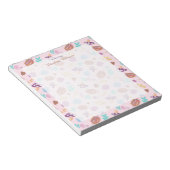 Bloc-note Chat Cheshire Joueur Floral Rose Nom du Motif (Incliné)