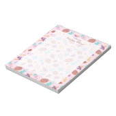 Bloc-note Chat Cheshire Joueur Floral Rose Nom du Motif (Tourné)