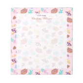 Bloc-note Chat Cheshire Joueur Floral Rose Nom du Motif (Devant)