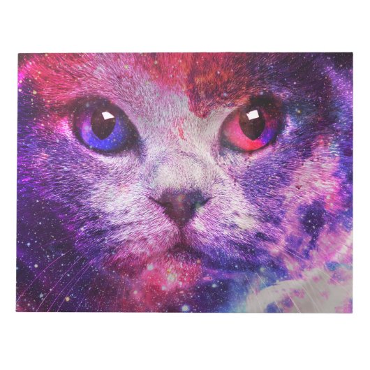 Bloc-note Chat de la galaxie violette (Devant)