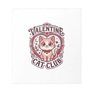 Bloc-note Chat de la Saint-Valentin Dessin drôle pour amateu