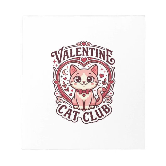 Bloc-note Chat de la Saint-Valentin Dessin drôle pour amateu (Devant)