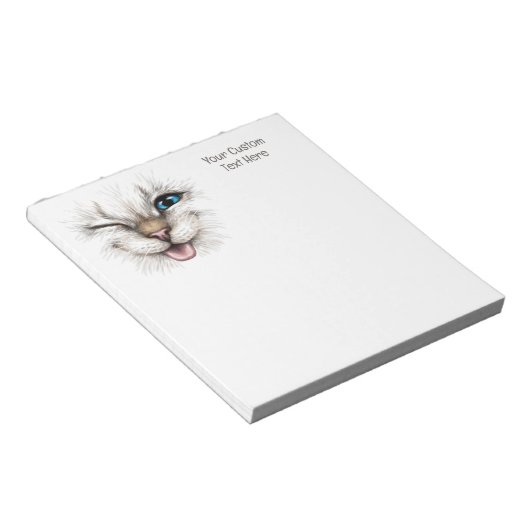 Bloc-note Chat de lecture de texte personnalisé (Incliné)