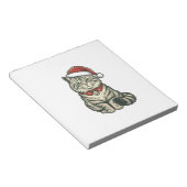 Bloc-note Chat de Noël Chapeau de Père Noël Dessin de Gravur (Incliné)