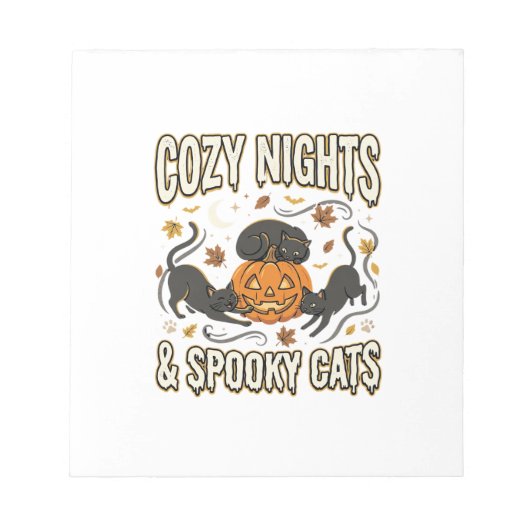 Bloc-note Chat d'Halloween Magie d'Automne (Devant)