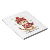 Bloc-note Chat Drôle Chocolat Chaud Saison Joyeux Noël Maman (Incliné)