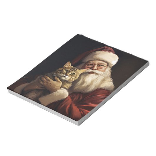 Bloc-note Chat du Bengale avec Noël du Père Noël (Tourné)