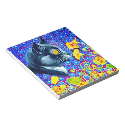 Bloc-note Chat en fleurs (Incliné)