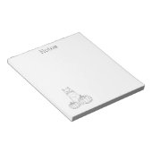 Bloc-note Chat Et Citrouille Simple Ligne Minimale Art Autom (Incliné)